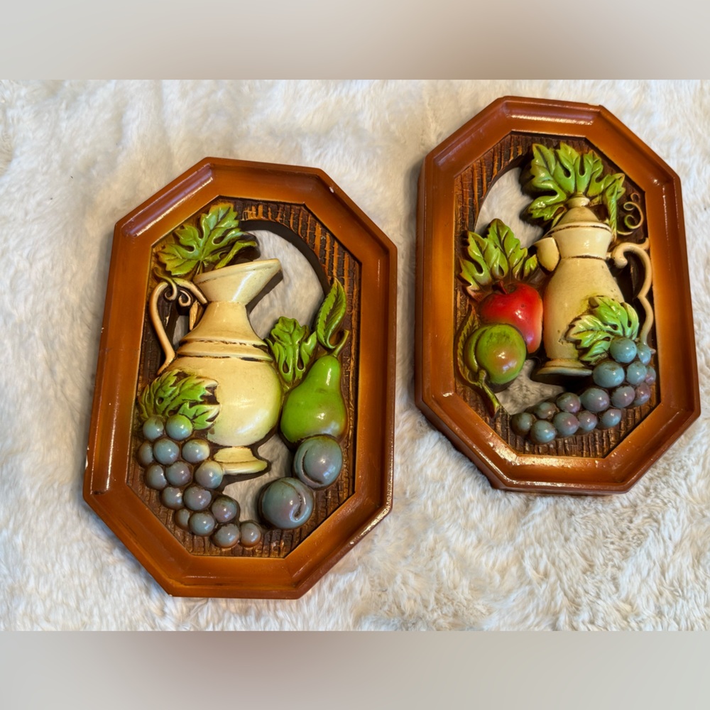 2~ 1983 Miller Studio chalkware plaques